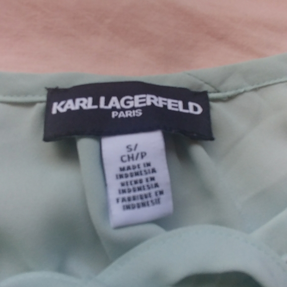 Karl lagerfeld mint green/aqua blouse - Picture 7 of 7